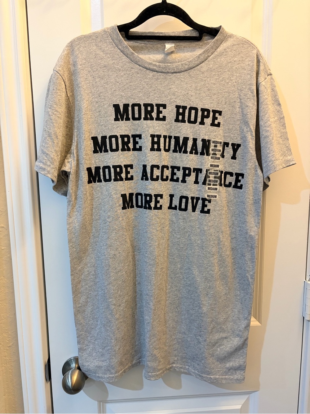 Grey Graphic Tee with Positive Message